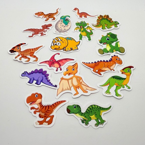 Vinyl Dinosaur Stickers‎ 92 Various Pieces - Picture 1 of 5